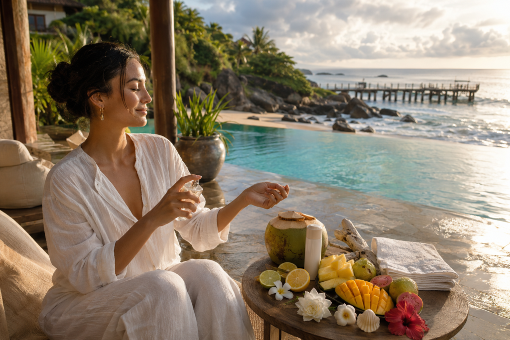 Descubra perfumes com cheiro de férias, do coco e protetor solar aos cítricos, frutas tropicais e acordes marinhos. Veja como escolher.