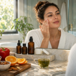 Conheça os melhores antioxidantes para a pele, como vitamina C, niacinamida, alimentos e suplementos para cada tipo de pele.