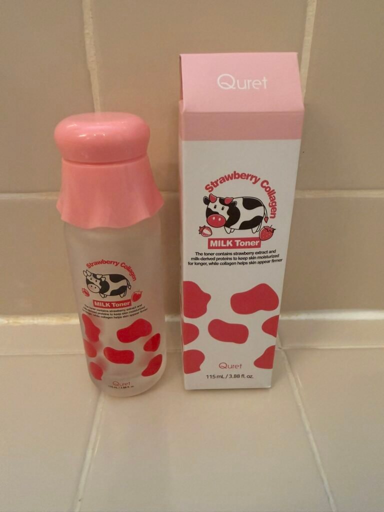Quret Strawberry Collagen Milk Toner: veja ingredientes, textura, aroma, hidratação e minha opinião sobre o tônico coreano.